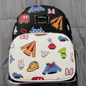 Loungefly X Disney Sensational 6 Outfits AOP Mini Backpack Mickey Minnie Goofy